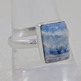 Blue Rhodochrosite Silver Ring