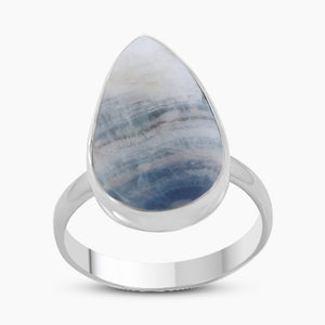 Blue Rhodochrosite Silver Rings