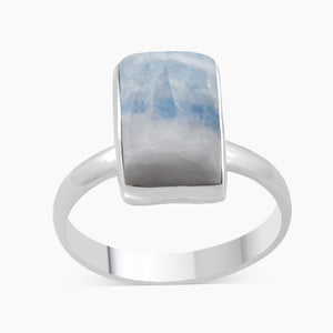 Blue Rhodochrosite Silver Rings