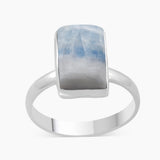 Blue Rhodochrosite Silver Rings