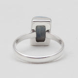 Blue Rhodochrosite Silver Rings