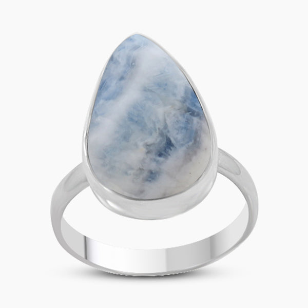 Blue Rhodochrosite Silver Rings