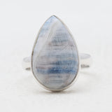 Blue Rhodochrosite Silver Rings