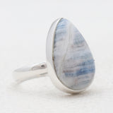 Blue Rhodochrosite Silver Rings