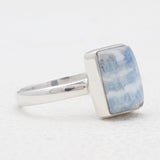 Blue Rhodochrosite Silver Rings