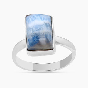 Blue Rhodochrosite Silver Rings