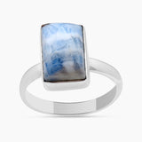 Blue Rhodochrosite Silver Rings