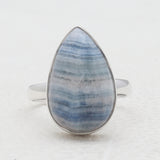 Blue Rhodochrosite Silver Rings