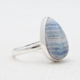 Blue Rhodochrosite Silver Rings