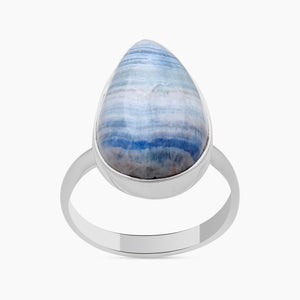 Blue Rhodochrosite Silver Rings