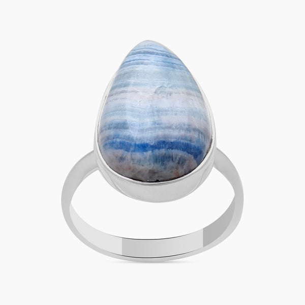 Blue Rhodochrosite Silver Rings