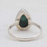 Natural Malachite 925 Sterling Silver Rings