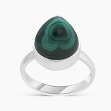 Natural Malachite 925 Sterling Silver Rings