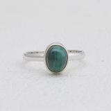 Natural Malachite 925 Sterling Silver Rings