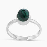 Natural Malachite 925 Sterling Silver Rings