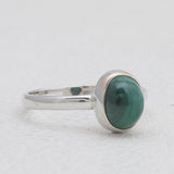 Natural Malachite 925 Sterling Silver Rings