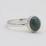 Natural Malachite 925 Sterling Silver Rings