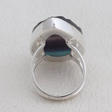 Natural Florite Silver Ring