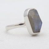 Natural Labradorite Silver Rings