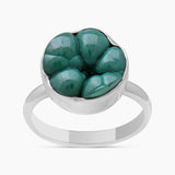 925 Sterling Silver Malachite Brain Rings