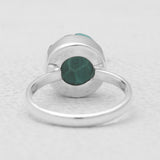 925 Sterling Silver Malachite Brain Rings
