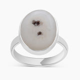 925 Silver Solar Ice Quartz Rings