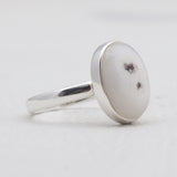 925 Silver Solar Ice Quartz Rings