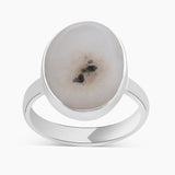 925 Silver Solar Ice Quartz Rings