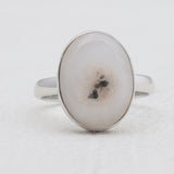 925 Silver Solar Ice Quartz Rings