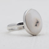 925 Silver Solar Ice Quartz Rings