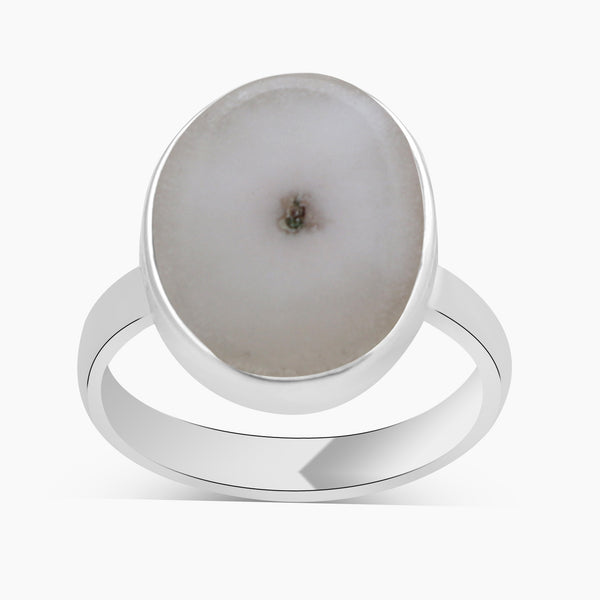 925 Silver Solar Ice Quartz Rings