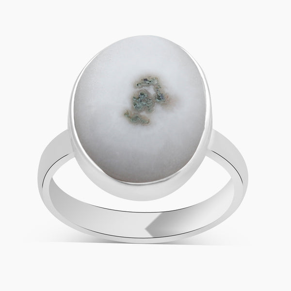 925 Silver Solar Ice Quartz Rings