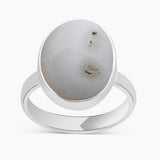 925 Silver Solar Ice Quartz Rings