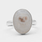 925 Silver Solar Ice Quartz Rings