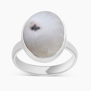 925 Silver Solar Ice Quartz Rings