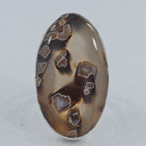 Turkish Stick Agate Sterling Silver Dual Band Ring