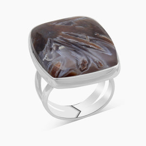 925 Sterling Silver Turkish Agate Rings