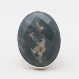Moss Agate Silver Rings