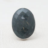 Moss Agate Silver Rings