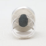 Moss Agate Silver Rings