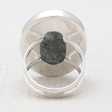 Moss Agate Silver Rings