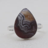 Crazy Lace Agate Silver Handmade Rings