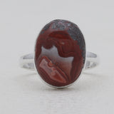 925 Sterling Silver Crazy Lace Agate Rings