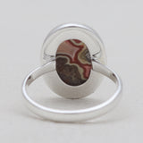 925 Sterling Silver Crazy Lace Agate Rings