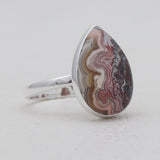 Crazy Lace Agate Silver Handmade Rings