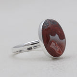 925 Sterling Silver Crazy Lace Agate Rings