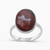 925 Sterling Silver Crazy Lace Agate Rings