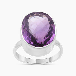 Amethyst Silver Rings