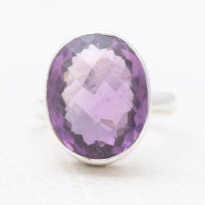 Amethyst Silver Rings