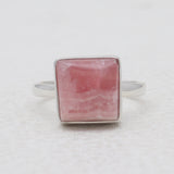 Rhodochrosite Silver Rings